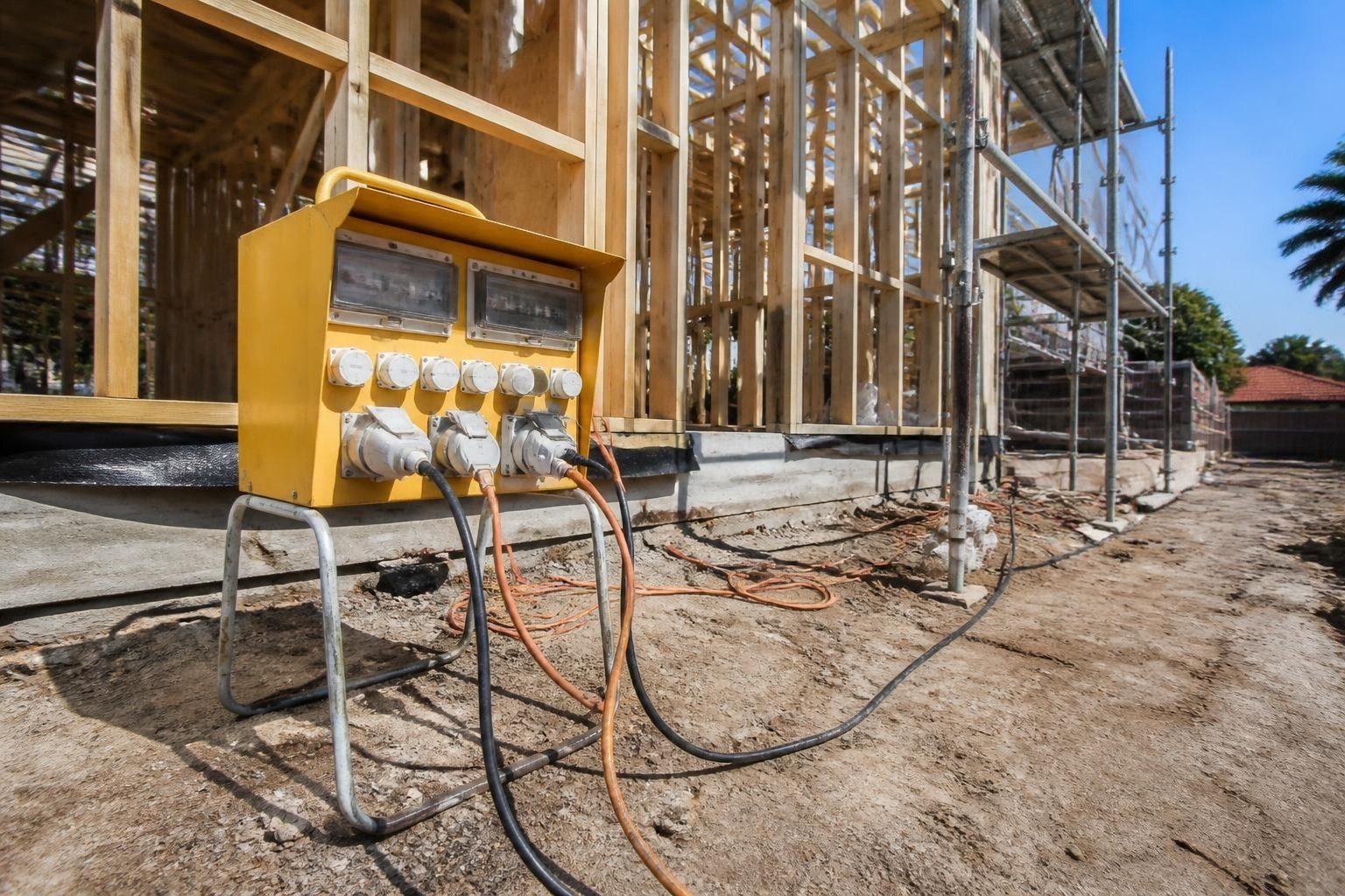 Temporary power for building sites by Coast Electrical Co