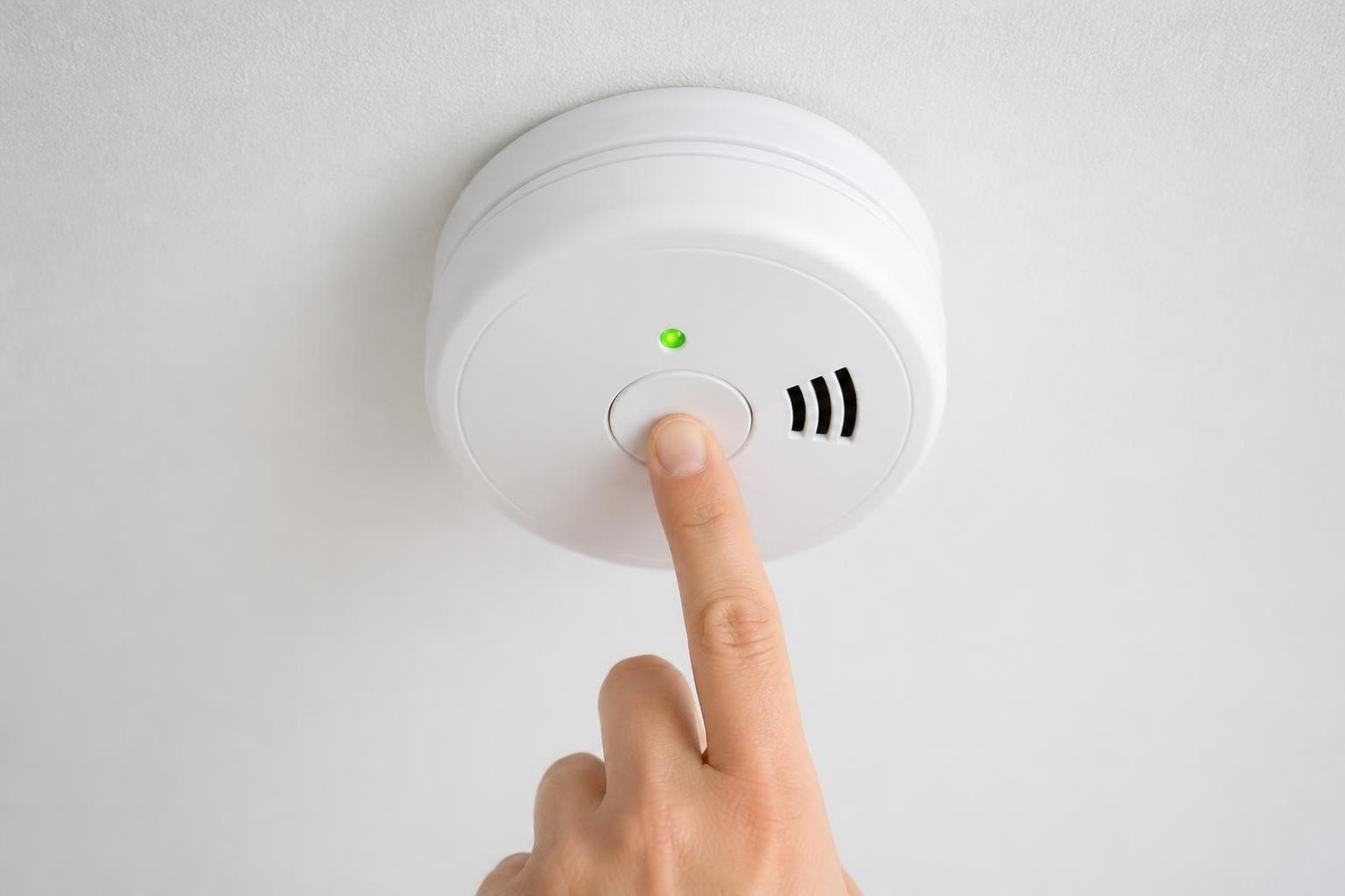 Testing a photoelectric smoke alarm